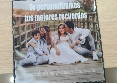 Cuadro personalizado de recuerdo para evento de la primera comunión, impresiones personalizadas en Sanlúcar de Barrameda
