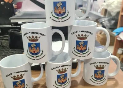 Tazas personalizadas para el colegio "C.E.I.P. Menesteo" en el Puerto de Santa María, impresiones personalizadas en Sanlúcar de Barrameda